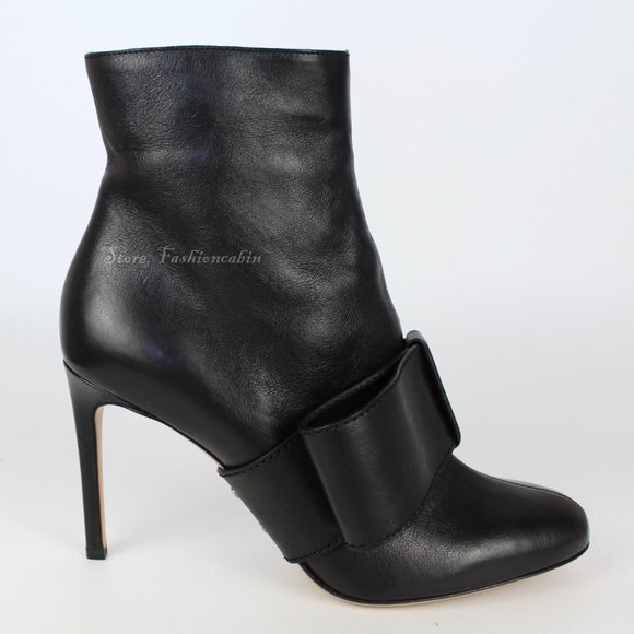 VALENTINO GARAVANI Bow Leather Ankle Boots – Statement Heels for Elegant Nights - Picture 6 of 15